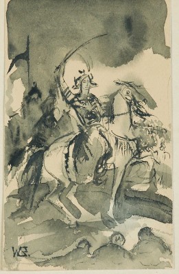 Бехтеев Владимир Георгиевич. Иллюстрация к исторической повести В.Г. Янчевецкого (В. Ян) «Нашествие Батыя»